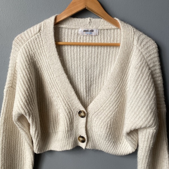 Cropped Button Up Cardigan - Picture 2 of 5